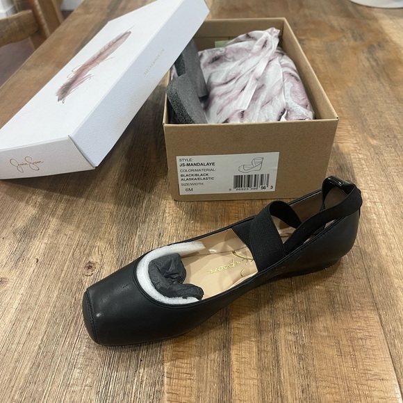 Jessica Simpson Mandalaye Black Ballet Flats withelastic band size 6 new in box - Picture 13 of 16